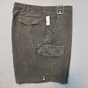 Roundtree & Yorke 50 Big Man Smoky Grey Cargo Shorts 9" inseam NWT $69 L868